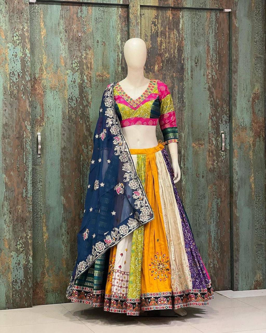Multicolor Lehenga - Image 3