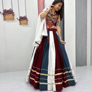 Simple Gamthi Work Chanya Choli