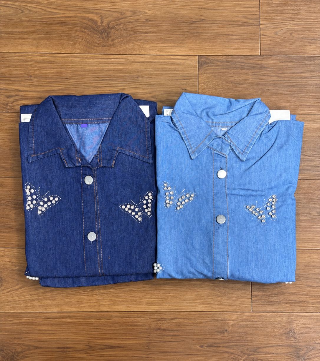 Pearl Butterfly kissed Denim Co-ord set - Image 4